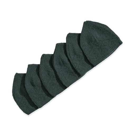 Kufi Hat for Men - Elegant Soft Muslim Cap, One Size Medium - Green