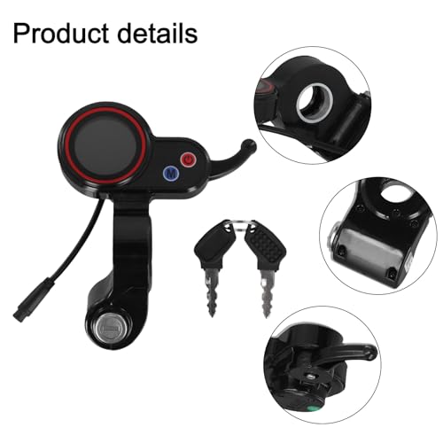 Cloudpower H5 Electric Scooter LCD Display Panel with Thumb Throttle – Speedometer & Battery Monitor