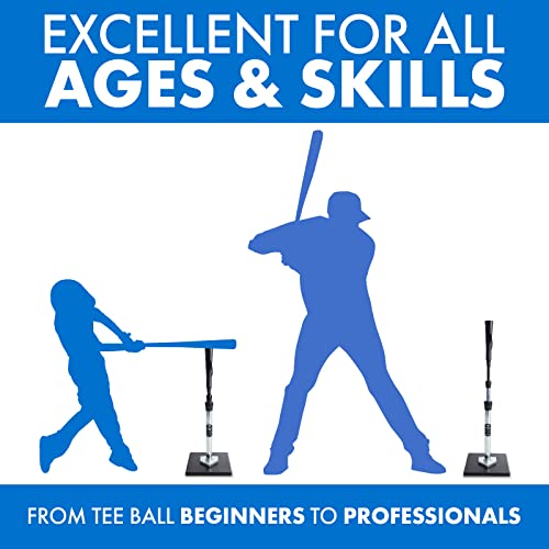 Adjustable Baseball & Softball Batting Tee - 26" to 43" Height