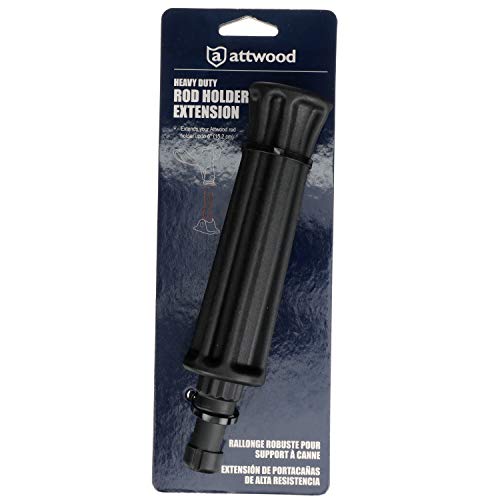 Heavy-Duty Rod Holder Extension - Black, 6-Inch Adjustment, One Size