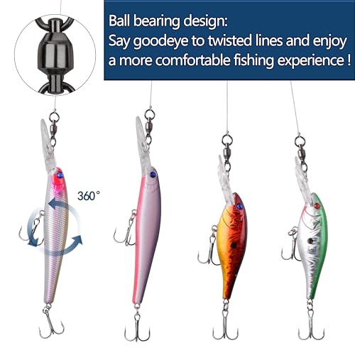 Ball Bearing Swivels Fishing Tackle - 20pcs, 260lb Strength