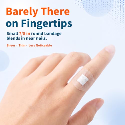 Clear Round Bandages - 100 Count, 3 Sizes for Small Wounds