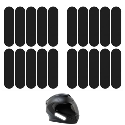 10PCS Black Reflective Tape - Motorcycle Helmet Safety Decals
