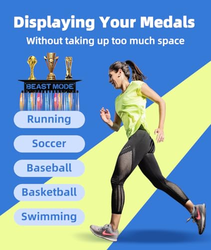 Medal Hanger Wall Rack Organizer - Multi-Functional for Ribbons & Awards - Beast Shelf