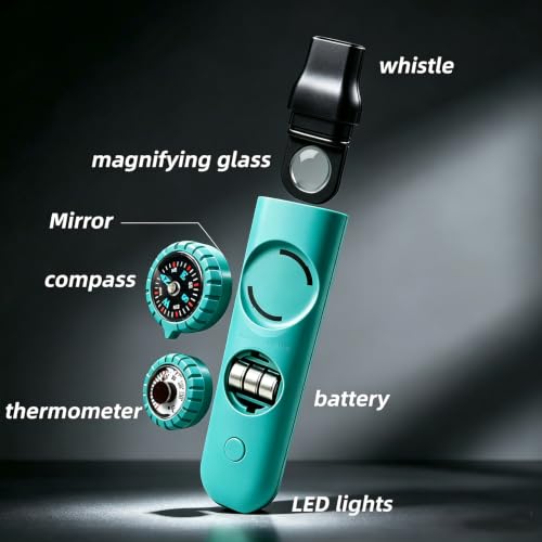 Jetfree Emergency Survival Whistle with Compass & Thermometer for Outdoor Safety