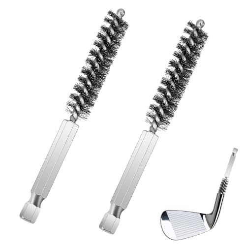 Golf Club Cleaning Brushes - 2 Pack Stainless Steel Hosel Tools