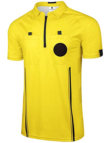 Soccer Referee Jersey Short Sleeve - Breathable with Zippered Collar