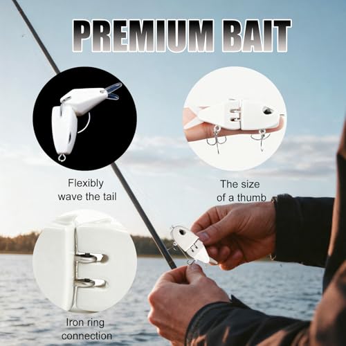 Mini Gliding Fish Lure - Multi-Jointed Slow Sinking Swimbait for Bass & Saltwater Fishing