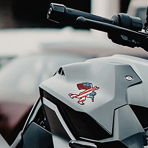 American Flag Decal - 5x5 Inch Patriotic Vinyl Sticker for Car and Laptop