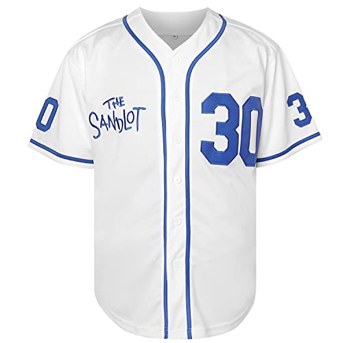 The Sandlot 3D Print Baseball Jersey - Medium Blue/White