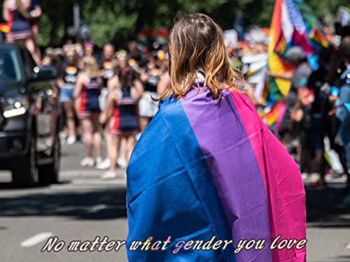 Bisexual Pride Flag 3x5 Ft - Durable Polyester with Pin and Stickers