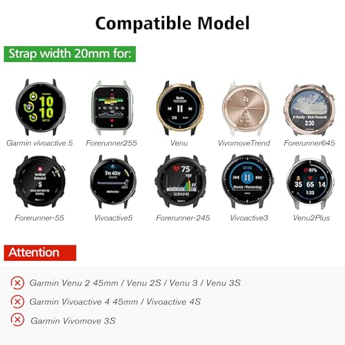 Magnetic Braided Band for Garmin Vivoactive 5/6 - Black