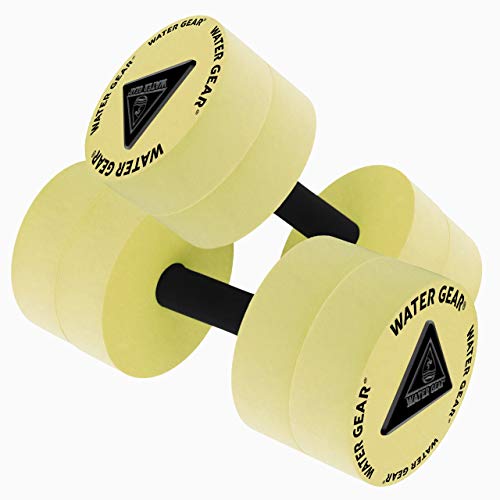 Water Gear Resistance Bells - Water Fitness Pool Exercise Equipment - Yellow / 60% Resistance