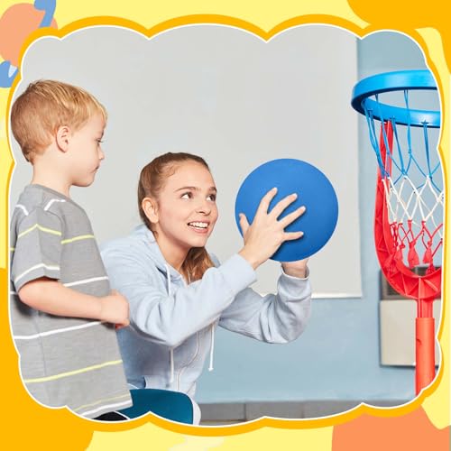 Seenelling 7 Inch Soft Foam Dodgeballs - 4 Pack, Lightweight Silent Playground Balls for Kids Indoor Sports