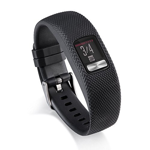 Soft Silicone Replacement Band for Garmin Vivofit 4 - Black, Large