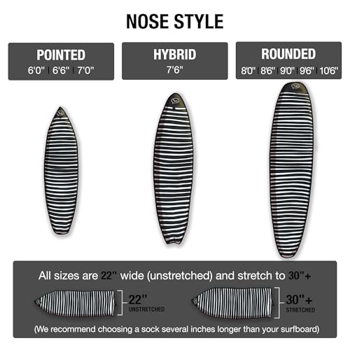 Ho Stevie! Surfboard Sock Cover 9'6" – Thick Protective Bag in Black & White