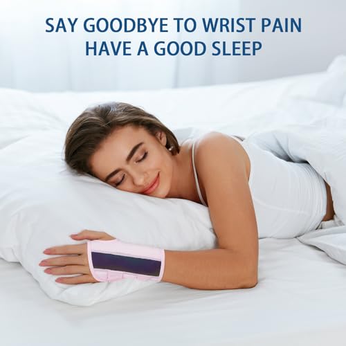 Wrist Brace for Carpal Tunnel - Ergonomic Support - Rosepink Left M