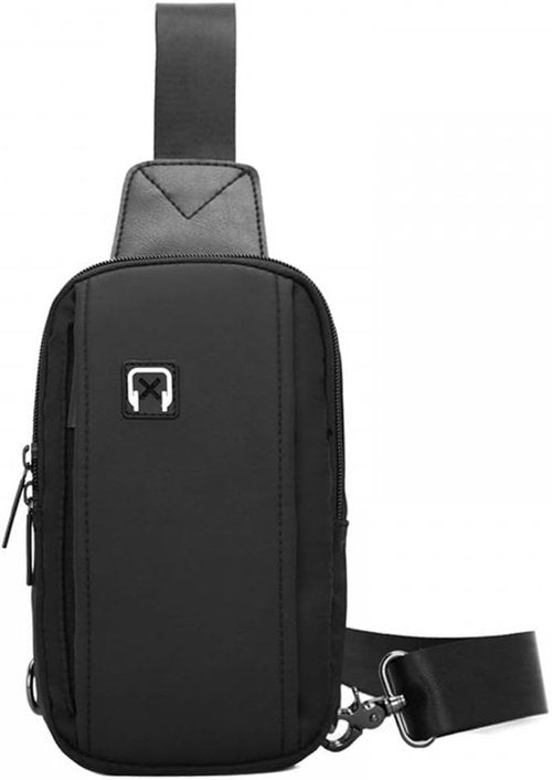 DONGKER Waterproof Sling Crossbody Bag - Adjustable Shoulder Strap & Headphone Jack | Ideal for Hiking & Travel