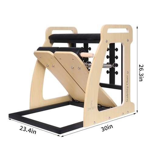 Pilates Chair for Home Workouts - Sturdy Metal Frame, 26.5x30 inch