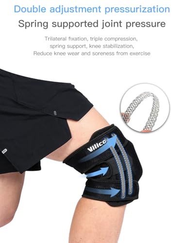 Adjustable Knee Brace for Pain Relief - Open-Patella Design, Black
