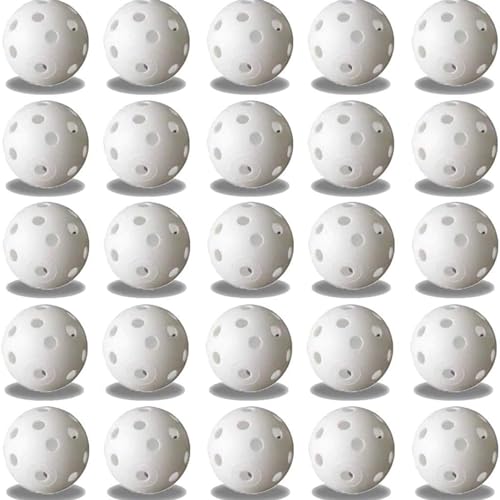 Lightweight Practice Golf Balls - 25 Pack White Plastic
