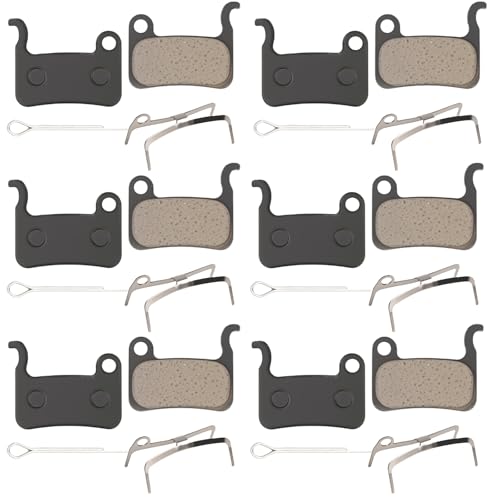 6 Pairs Shimano-Compatible Bicycle Brake Pads for Disc Brakes