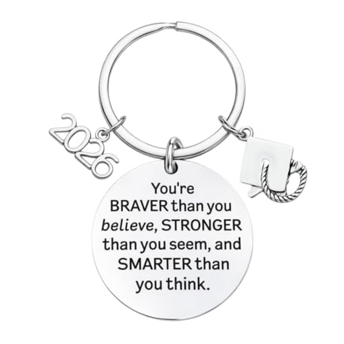 Graduation Keychain with Inspirational Message for 2026