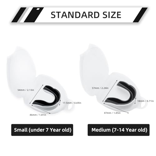 Moldable Sports Mouth Guard for Kids - 5 Pack with Cases