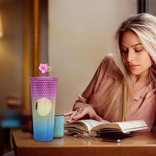 Silicone Bow Straw Covers for Starbucks Cups - 6 Pack