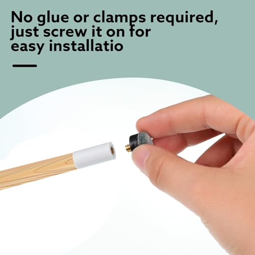 Pool Cue Tips Replacement Kit - 20 Sets, 12mm Blue