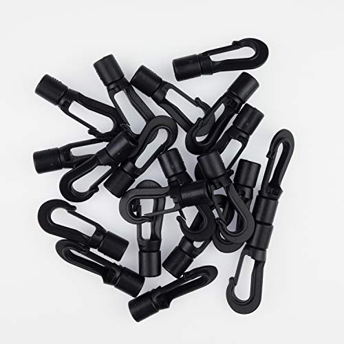 20 Pack Kayak Bungee Shock Cord Hooks - 3/16 Inch