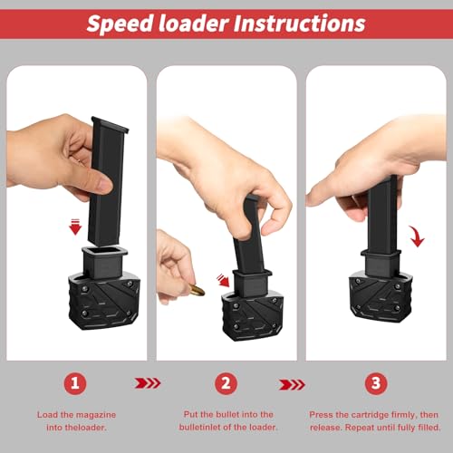 Glock Magazine Speed Loader - Fast, Pain-Free Loading - Classic Black