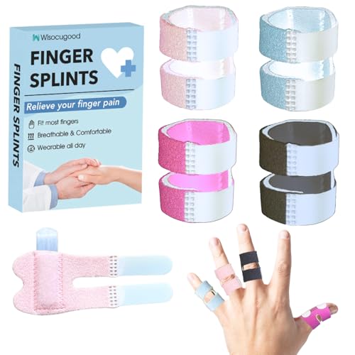 4-Piece Finger Splint Set for Pain Relief & Support