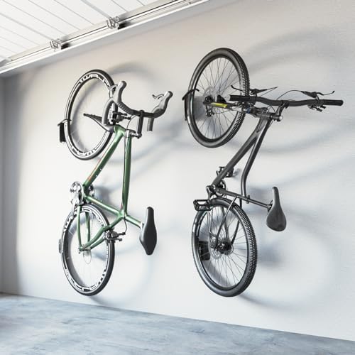 Heavy-Duty Bike Wall Mount - 2 Pack, 150° Swivel Design