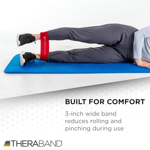 Resistance Band Loop - 12 Inch Red Medium for Pilates & Yoga