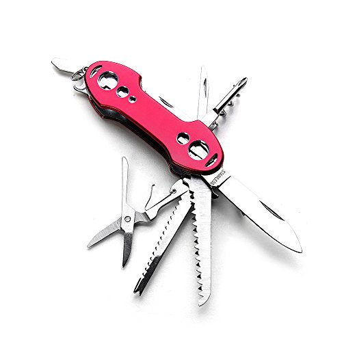2 Pack Swiss Army Multi-Tool Pocket Knives with 13 Functions, Stainless Steel