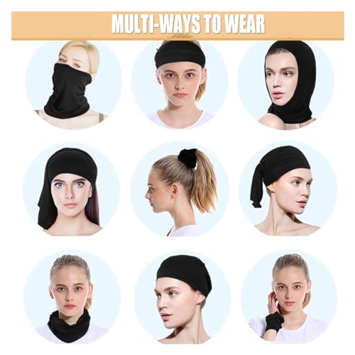 Multicolor Dark 6 Pack Cooling UV Sun Protection Neck Gaiter Bandana Mask