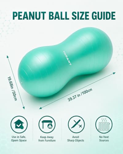 Peanut Exercise Ball for Labor & Therapy - Green