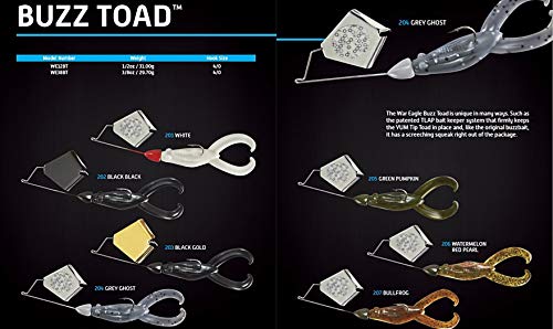 Buzz Toad Fishing Lure with TLAP Bait Keeper - 3/8 oz Black/Black