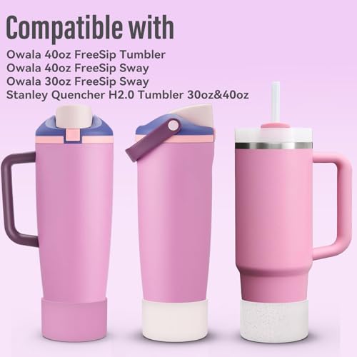 Silicone Boot for Owala 40oz & 30oz FreeSip Sway Tumblers - Glacier & Navy Blue