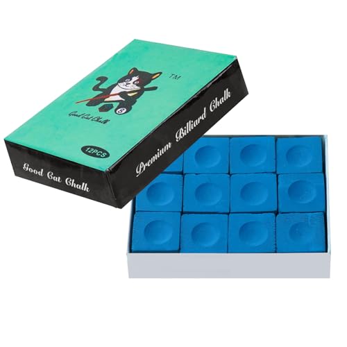 Pool Cue Chalk Set - 12PCS Nano Billiard Chalk for Precision