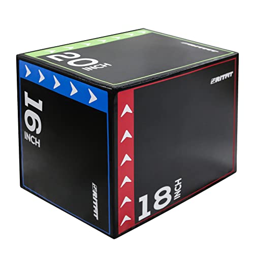 Plyometric Box - 3 in 1 Foam Jumping Box - Small 16"x18"x20"