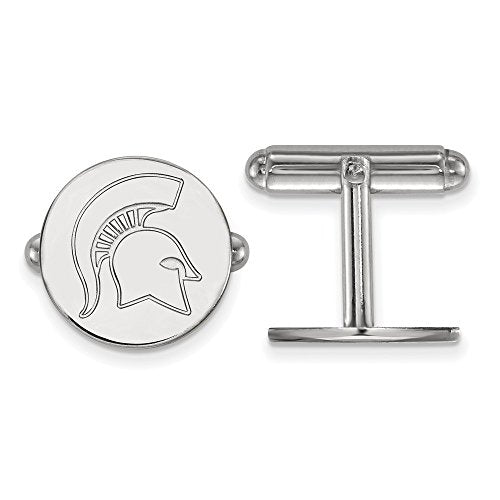 Michigan State University Cuff Links - Sterling Silver