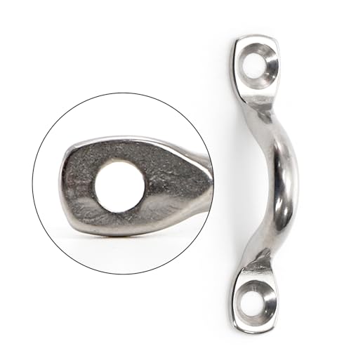 Stainless Steel Boat Pad Eye Tie Down Anchors - 10 Pack