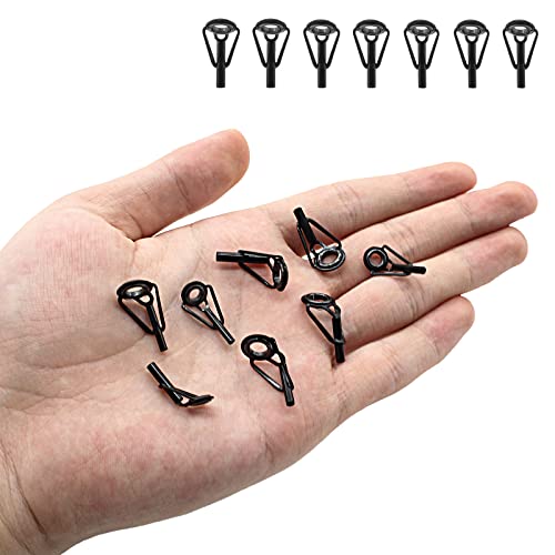 Fishing Rod Tip Repair Kit - 8 Piece Stainless Steel Ceramic Guide Set