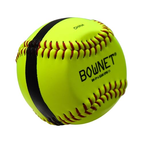 Bownet 4 Seams Spin Softball Training Ball for Pitching & Spin Control