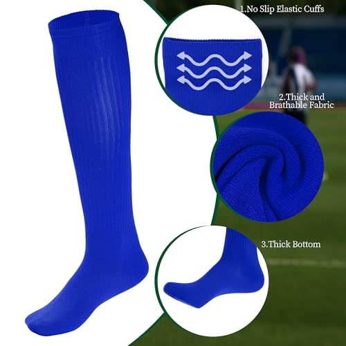 Baseball Socks and Belt Combo Set - Blue, Large