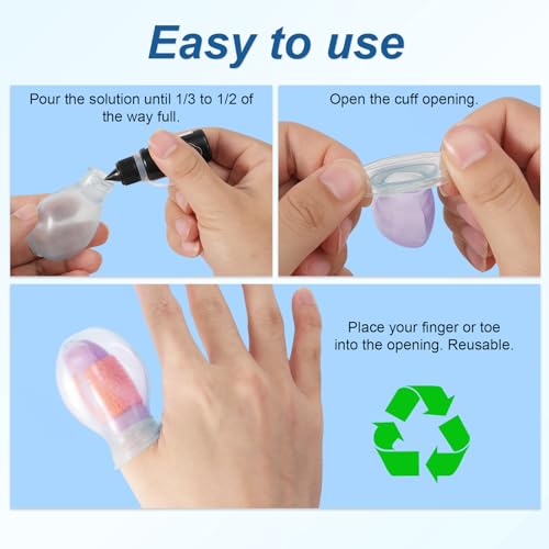 6pcs Waterproof Finger, Toe & Thumb Protectors Silicone Covers – 3 Sizes, Tinoaly