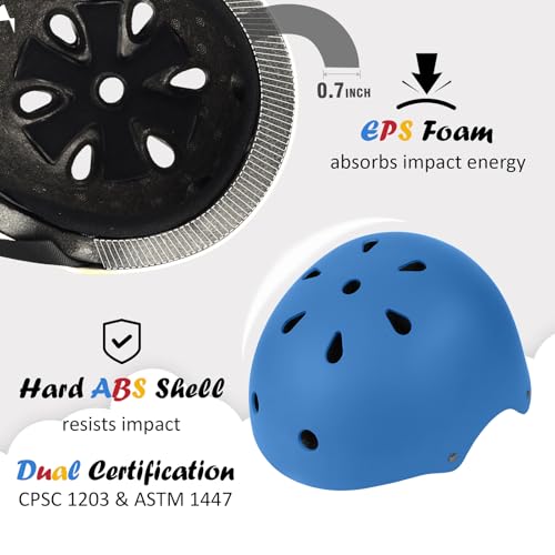 Adjustable Kids Bike Helmet - Multi-Sport Safety Gear for Ages 2-14