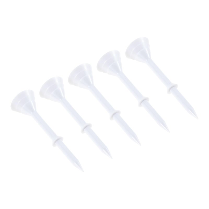 MUXSAM 83mm Golf Tees, 60Pcs Plastic Golf Tees, 3 1/4 Inch Long Unbreakable Golf Tees, Durable Stable Golf Tees for Practice Golf Lover, White